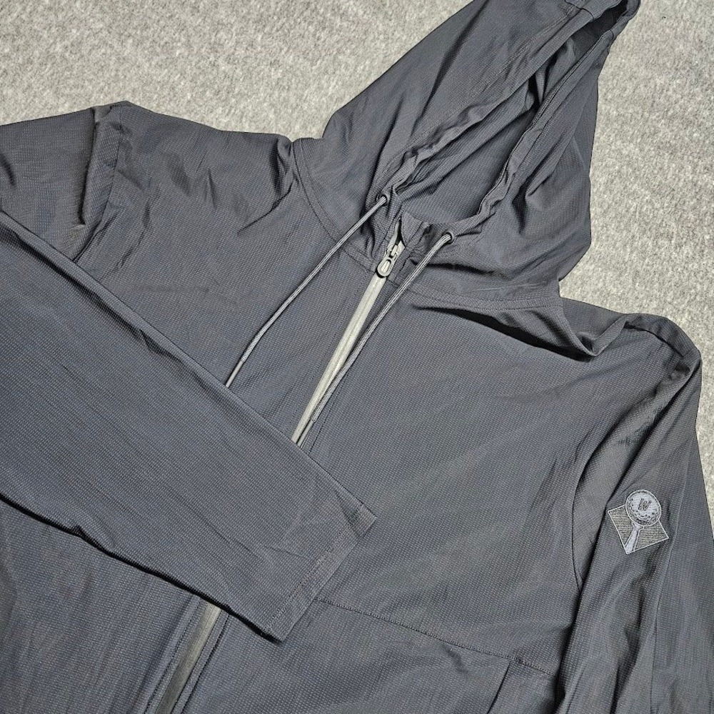 Johnnie-O Marshal Performance Hoodie Mens XL Black Full Zip Golf Jacket